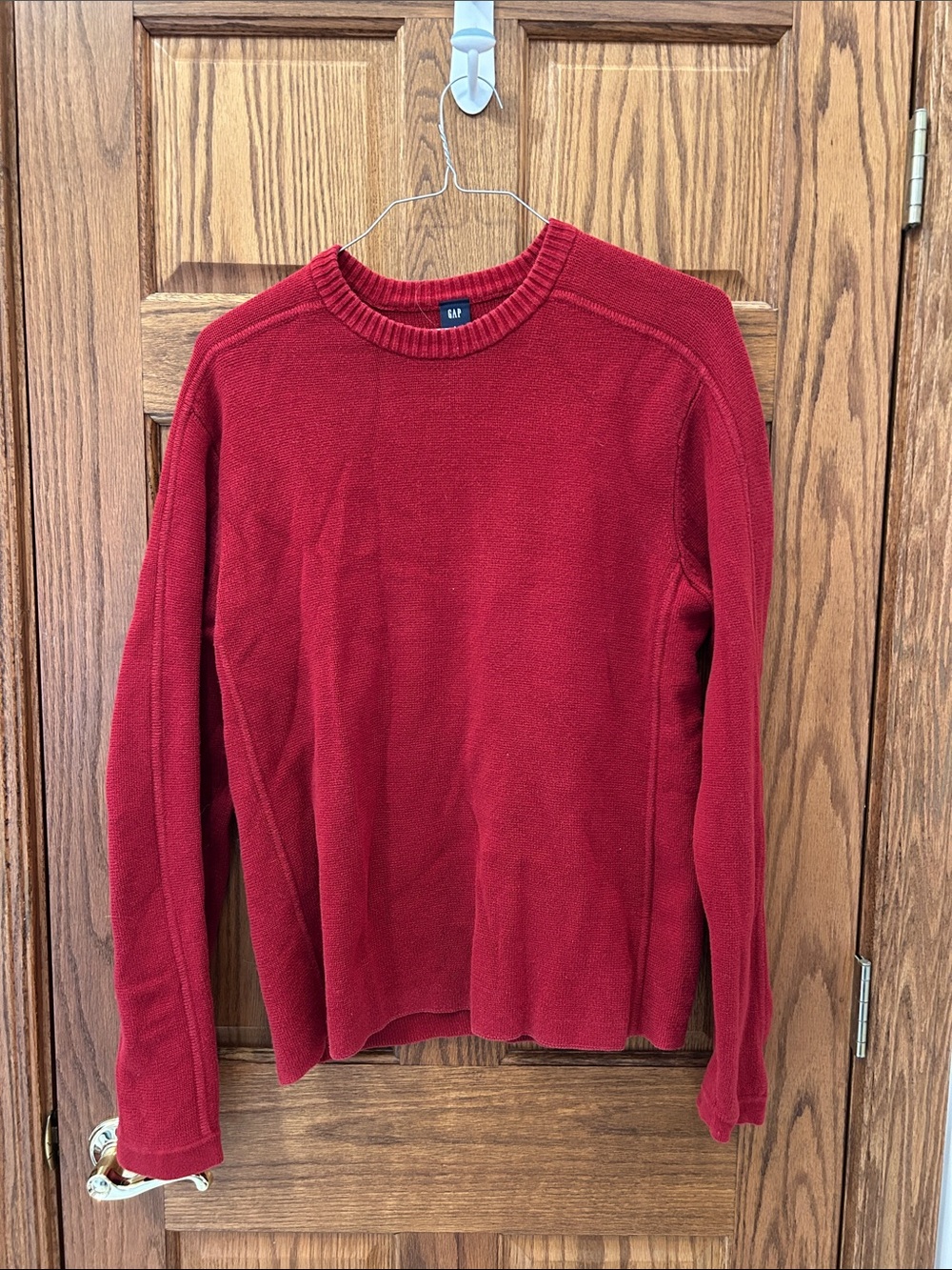 GAP Women's Crimson Red Crewneck Sweater